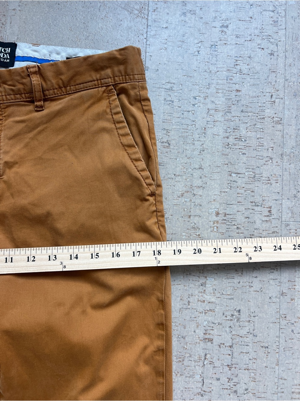 Scotch & Soda Mott Slim Chino Pants Men’s 32x31 Camel Brown Stretch Cotton - Picture 8 of 11